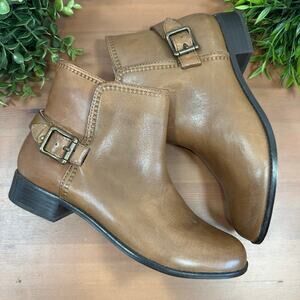 Fossil Women's Brown Leather Ankle Booties Boots Size 8
